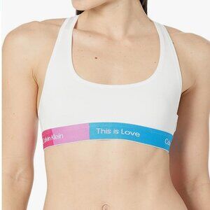Calvin Klein Plus Size Pride This Is Love Colorblocked Unlined Bralette QF7278 -